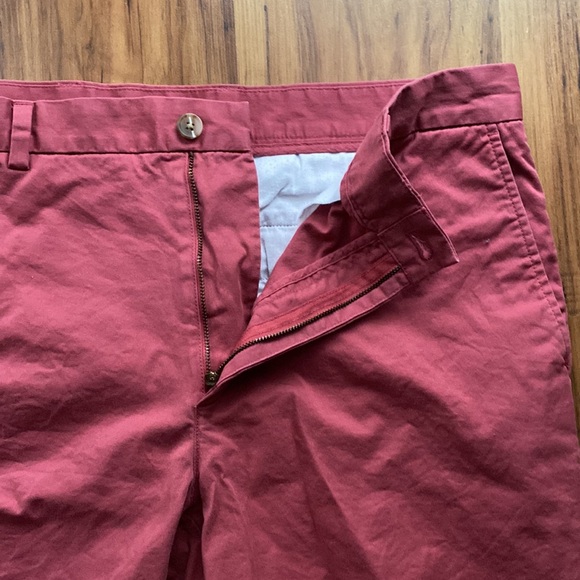 British Khaki Soft Teracotta Red Size 38 Men's Khaki Shorts Great Condition - Picture 5 of 7